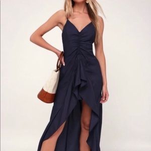 Navy High-low dress